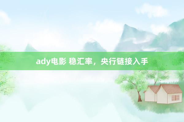 ady电影 稳汇率，央行链接入手